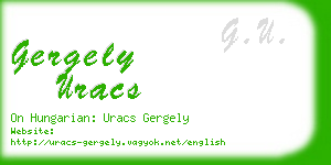 gergely uracs business card